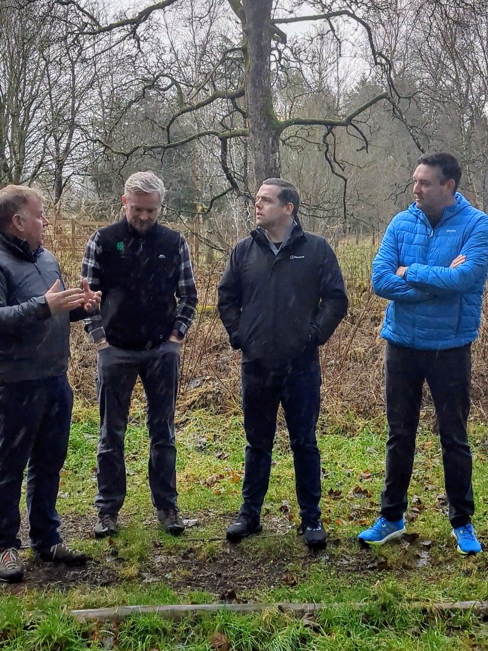 Convener Douglas Ross MSP and Miles Briggs MSP speaking with staff about the activities offered at the Centre.
